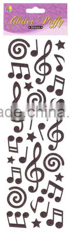 Glitter puffy sticker