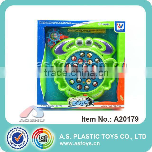 Plastic wind up indoor fishing games for kid