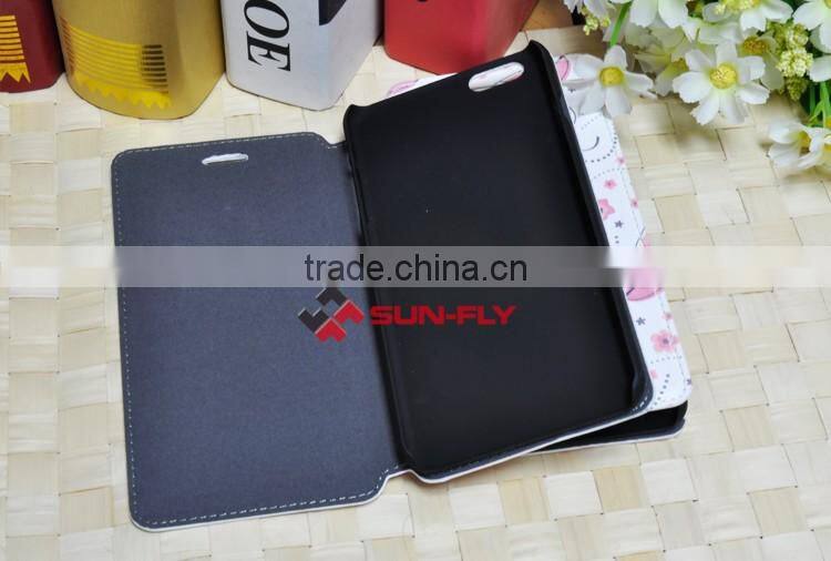 NEW Leather case for iphone 6 plus 3d sublimation film leather cover for iphone 6 plus case