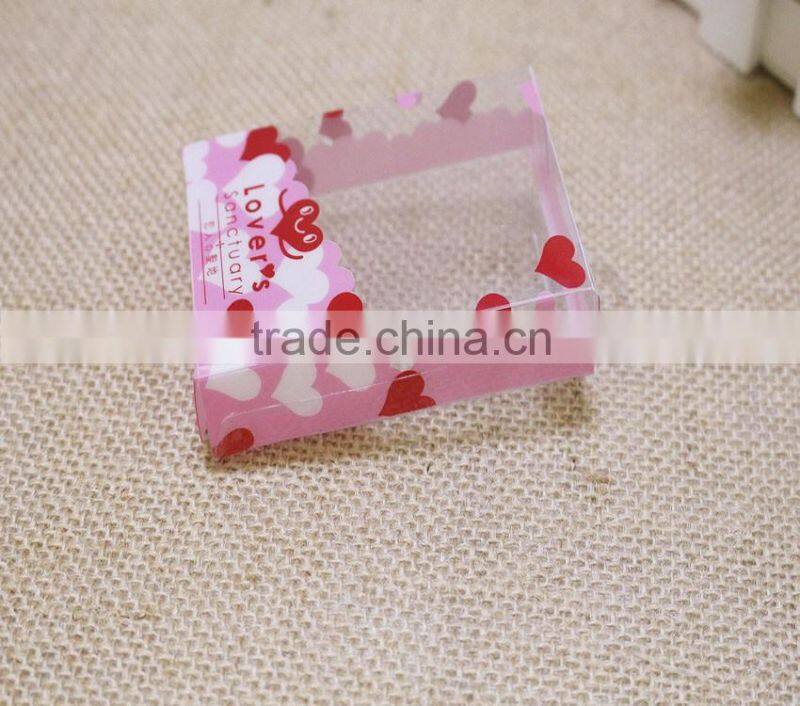 clear laser golden PVC cookies packing box