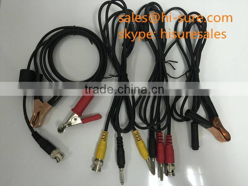 Oscilloscope cable set bnc male connectors with banana plug and power clip