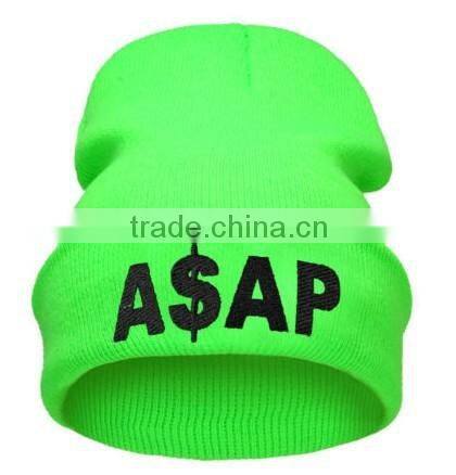FREE Sample! wholesale knitted beanie hat with embroidery logo