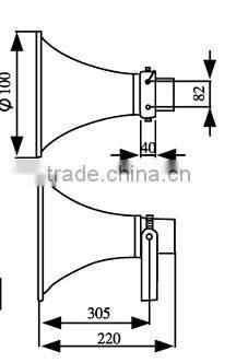 HS25-01/HS35-01 25W Outdoor PA system horn speaker Alum metal speaker