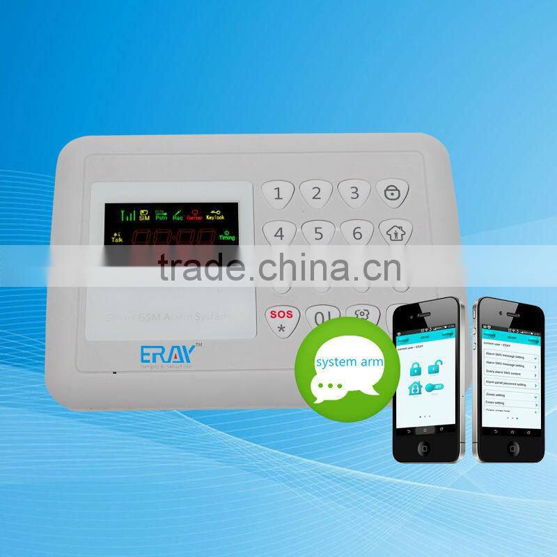 2015!!! home guard gsm sms alarm system alarm and security systems with 120 wireless zones(E1)