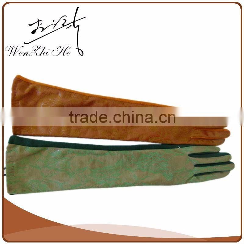 New Black Ladies Long Leather Gloves With Many Styles