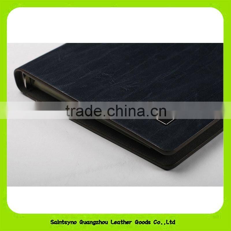 16024 Classical Leather Note Book Gift Set with Key Holder Pen Keychain