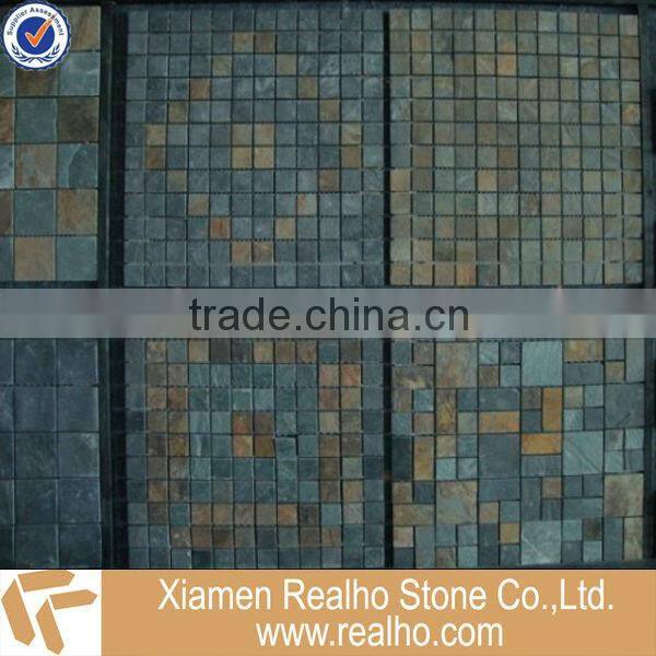 nature slate black mosaic tile