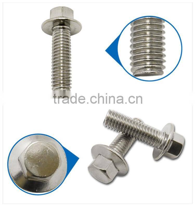 Supplier from China GT Stainless Steel a2 a4 Hex Head Flange Bolt DIN931 DIN6912