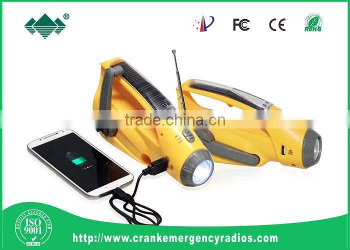 Rechargeable led emergency lantern with phone charge and radio