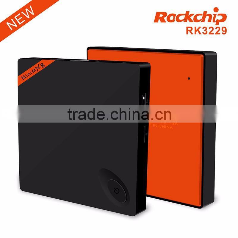 dragonbest Mini MX8 Rockchip RK3229 Quad Core 1G/8G 4K media player Smart Android 4.4 KODI TV BOX