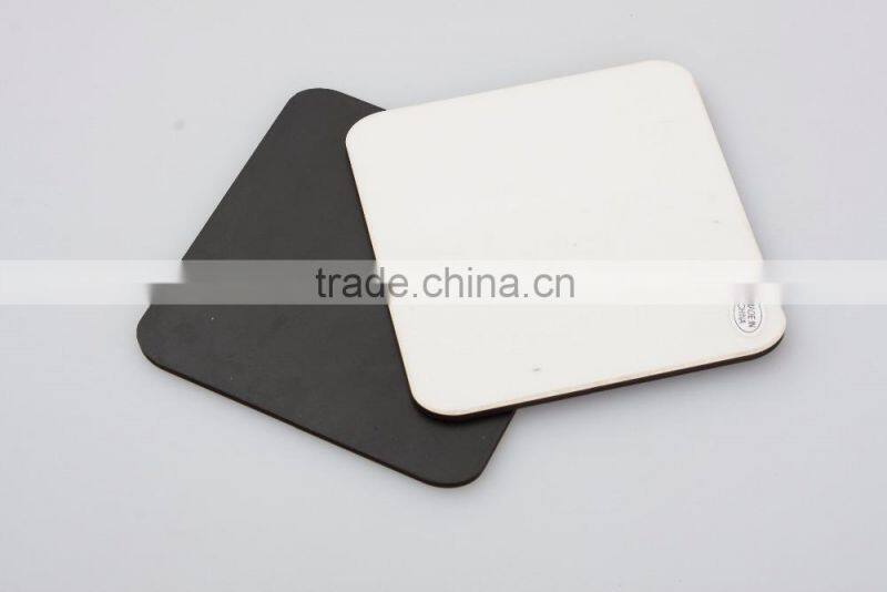 sublimation MDF coaster,Round,square,heart shapecork back