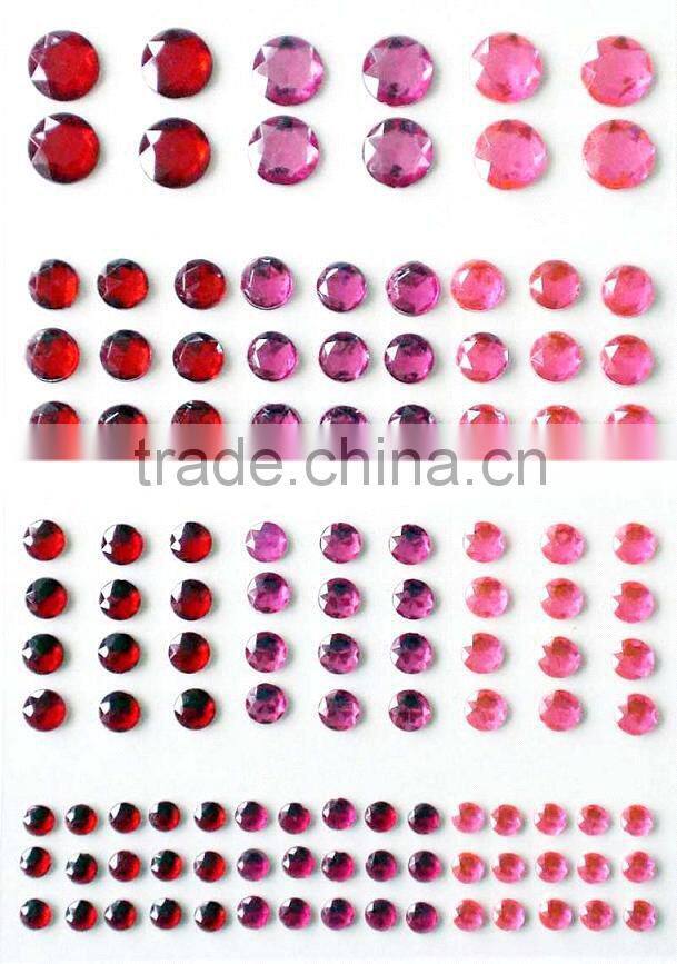 Factory Price Rhinestone Acrylic Stone Sticker for Decoration
