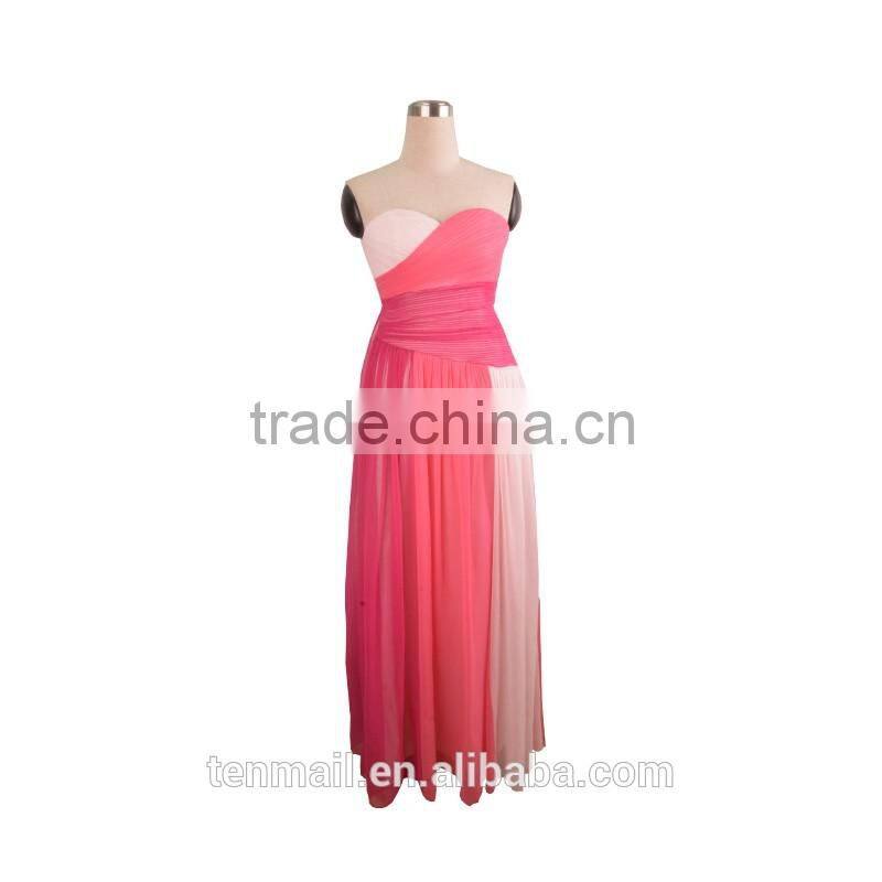 Hot sale style chiffon colorful long gowns evening dress