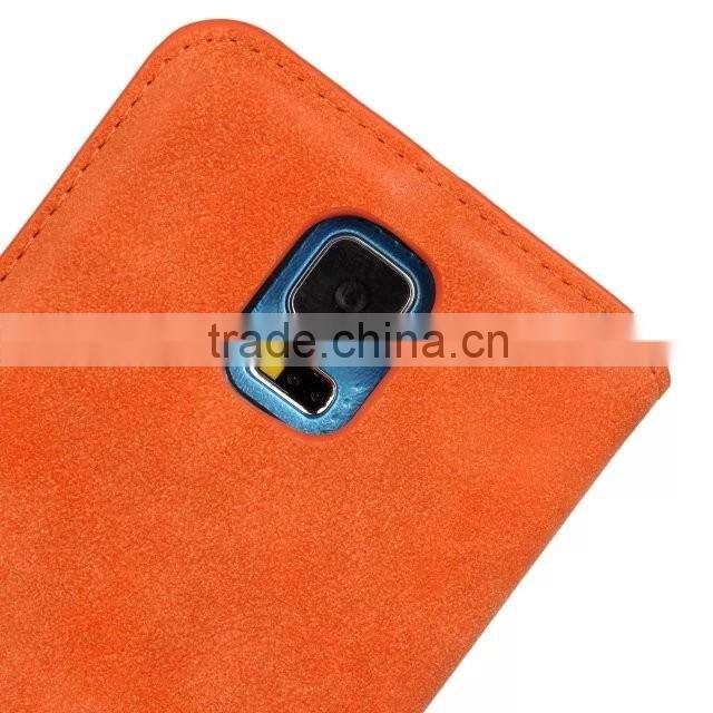 Magnet Leather Flip Case For Samsung Galaxy S5 I9600 , For Samsung S5 Case Leather