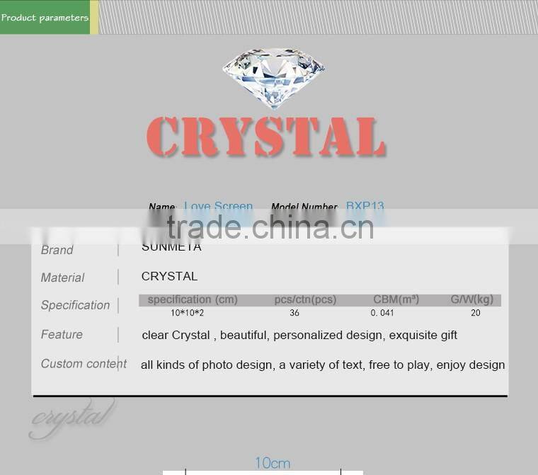 Love Shape Crystal Wedding Gift For Guest