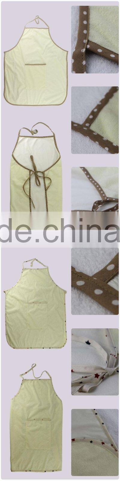 Real Picture China Custom Plain 100% Cotton Terry Waterproof Kitchen Apron