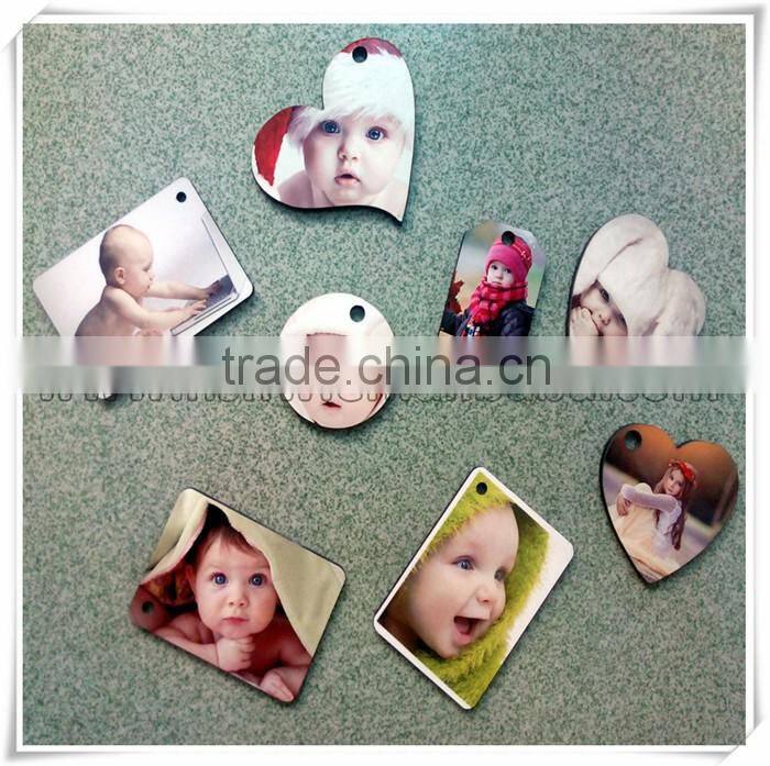 sublimation white blanks wood carving blank keychain