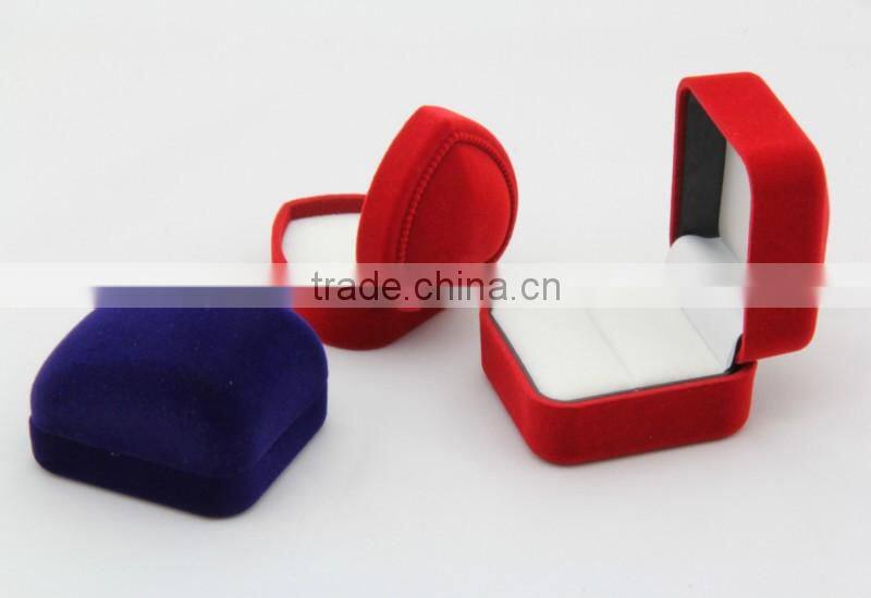 Hot sale velvet jewelry ring box wholesale