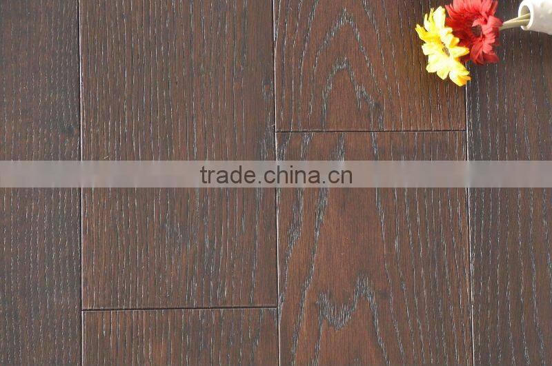 Stained dark brown slicing white oak multi-layer engineered wood flooring