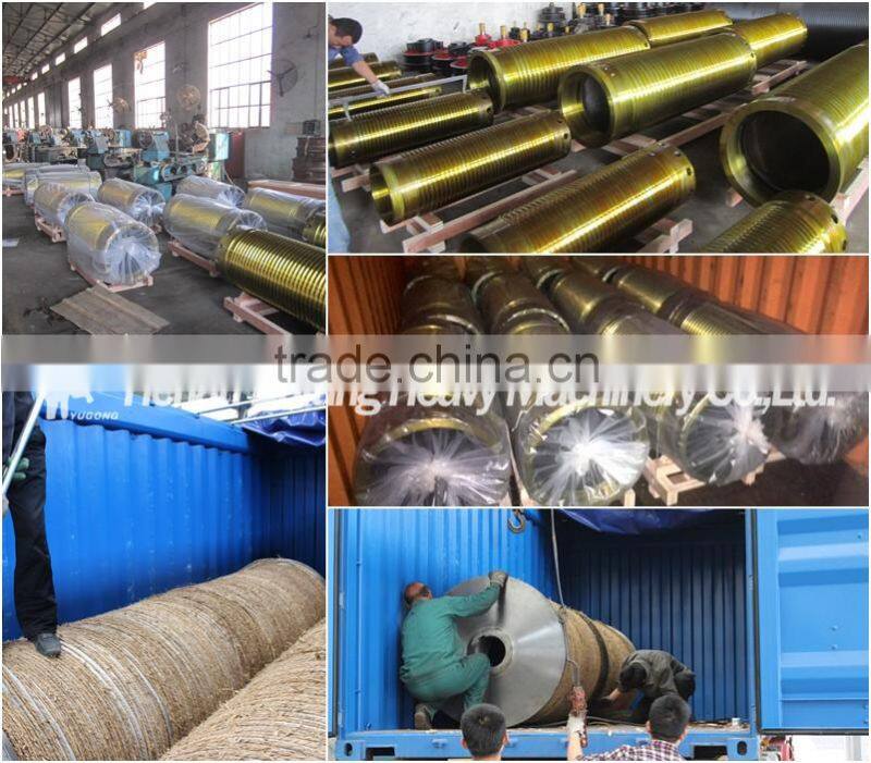 @@Materrial Handling Machined Steel Crane Drum, Gantry Crane Electric Motor Cable Reel Drum
