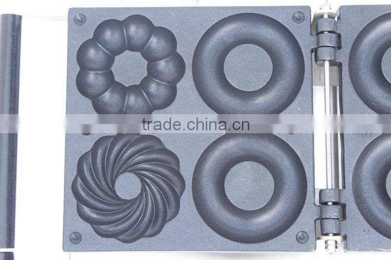 4pcs Commercial Use Non-stick 110v 220v Electric 180 Degree Swing 10cm Digital Donut Baker