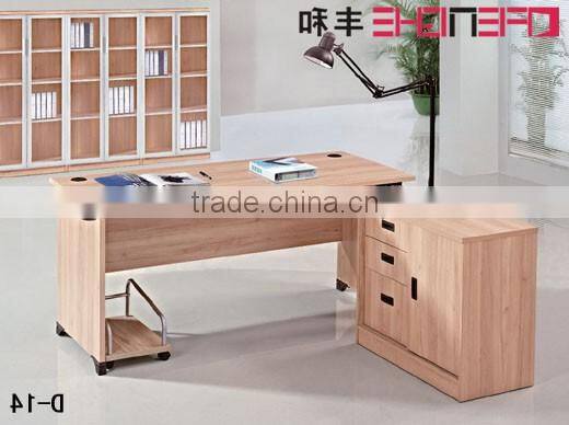 Wood panel style office furniture computer desk