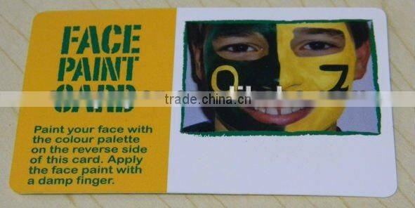 HOT Sporting colorful face paint card Sport supplies Europe Cup