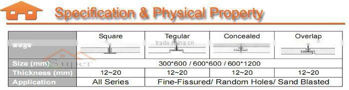 Artistic Ceiling Mineral Fiber Board 16MM