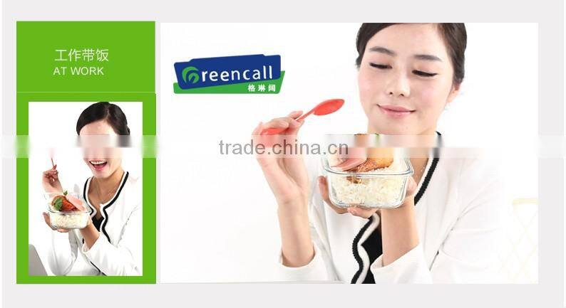 2pcs hot sale glass food storage container set lunch box set