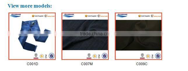 Jean Fabrics 53/55" Wide 11.4 oz Dark Indigo+Grey Yarn Dyed Cotton Spandex Denim