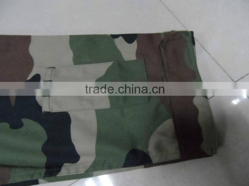 OEM cotton polyester ripstop canadian army woodland camouflage army comba uniform