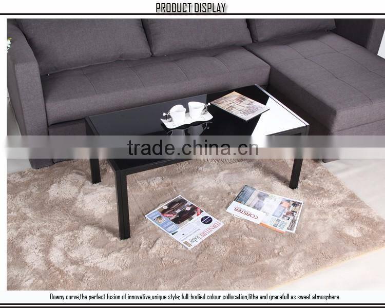 Modle Home Basics Black Tempered Glass Coffee Table