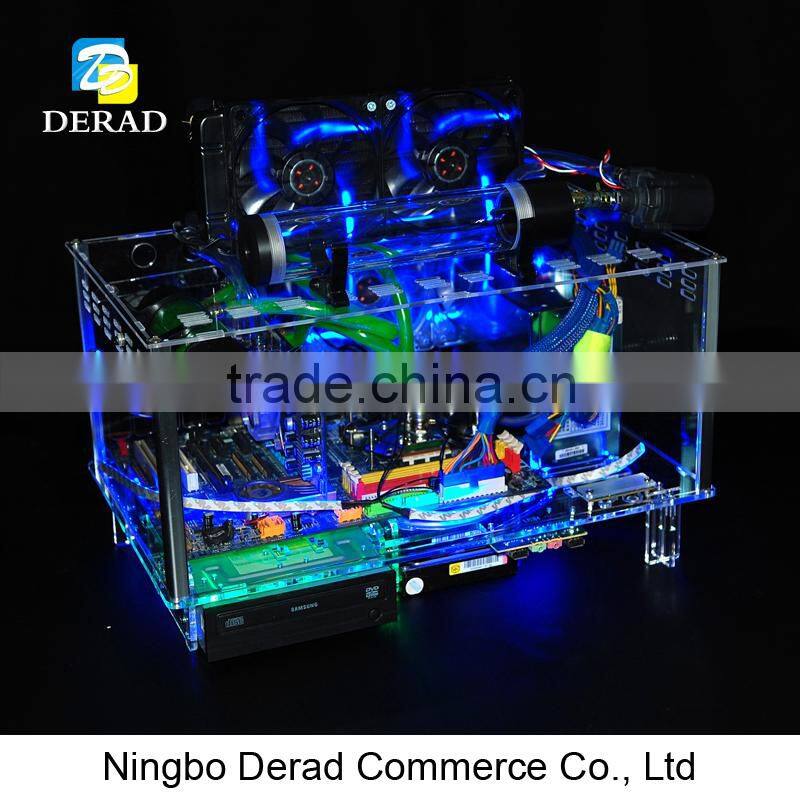 Horizontal Water Cooling PC Raditor ATX Computer PC Case