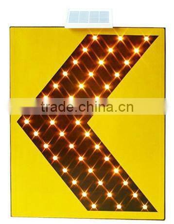 solar traffic arrow signs/aluminum traffic arrow sign board cycle/solar powered portable variable me