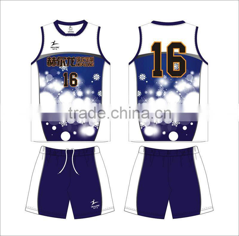 sports volleyball jersey,snowflake printed volleyball jersey