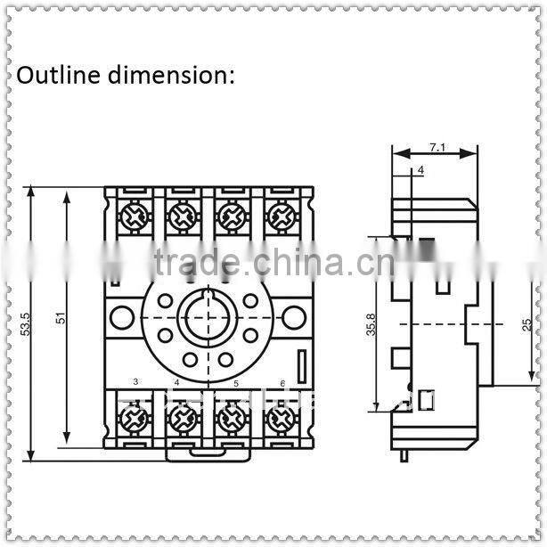 timer relay base/industrial relay base/pin relay base PF083A