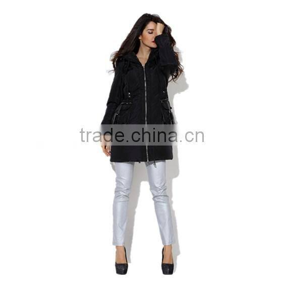 Pretty steps high quality Lightweight enough with zipper big pockets A-Line Down Coat winter 2015