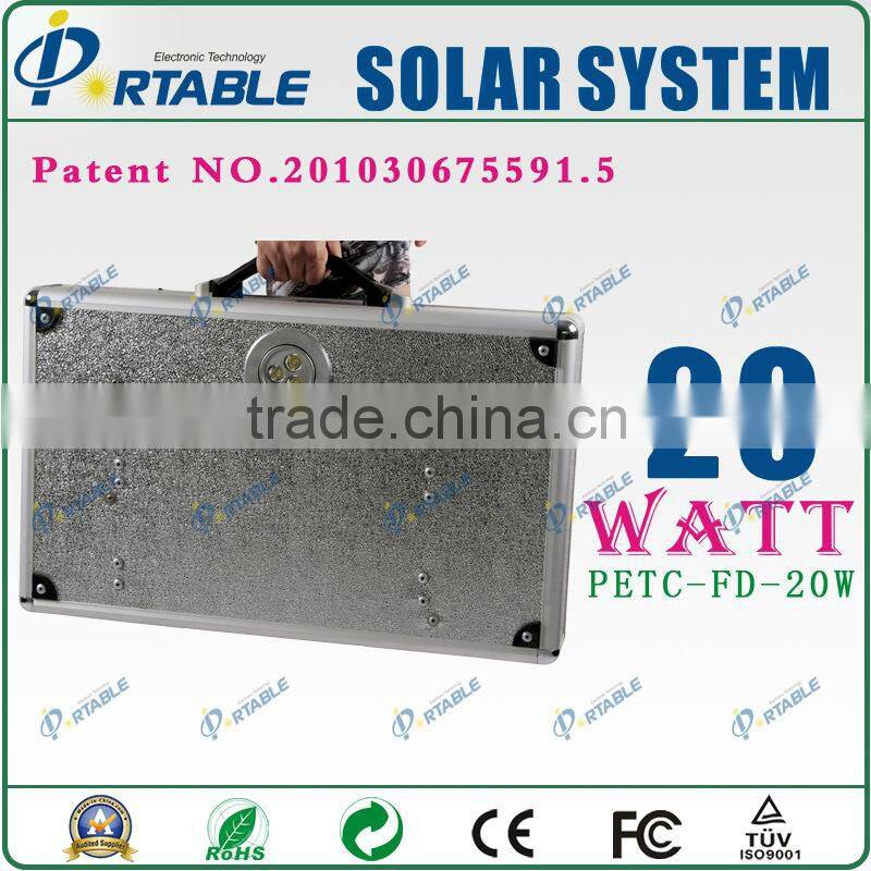 20w Solar home system for lighting, Fan,TV etc/portable solar home system/solar generator