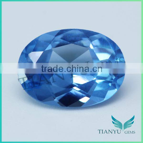 aaa quality 107# oval shape dark sapphire blue lab creat spinel