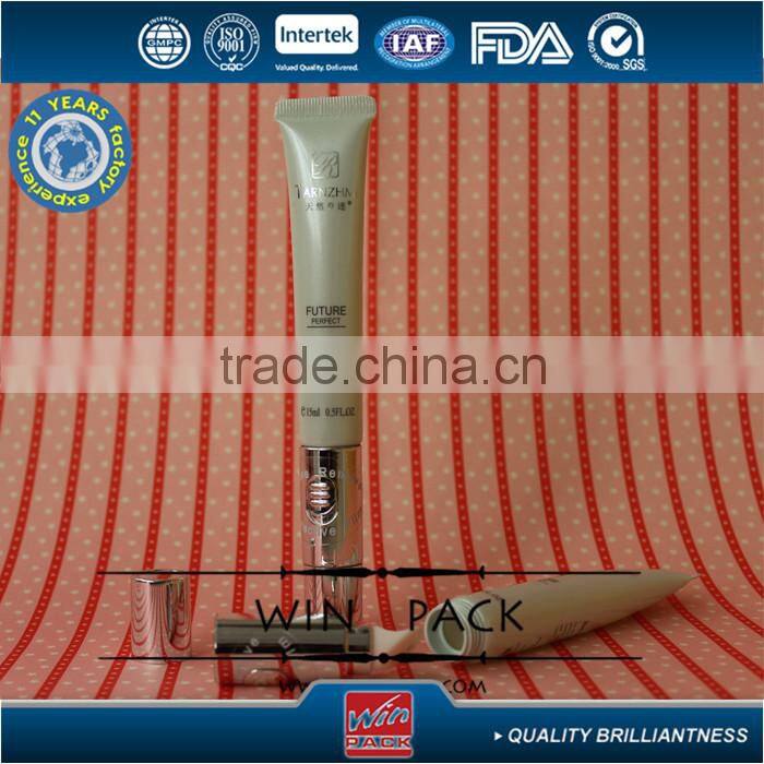 20ml vibrating plastic tube for eye cream, vibrating plastic tube with metal applicator, plastic tube manufacturer