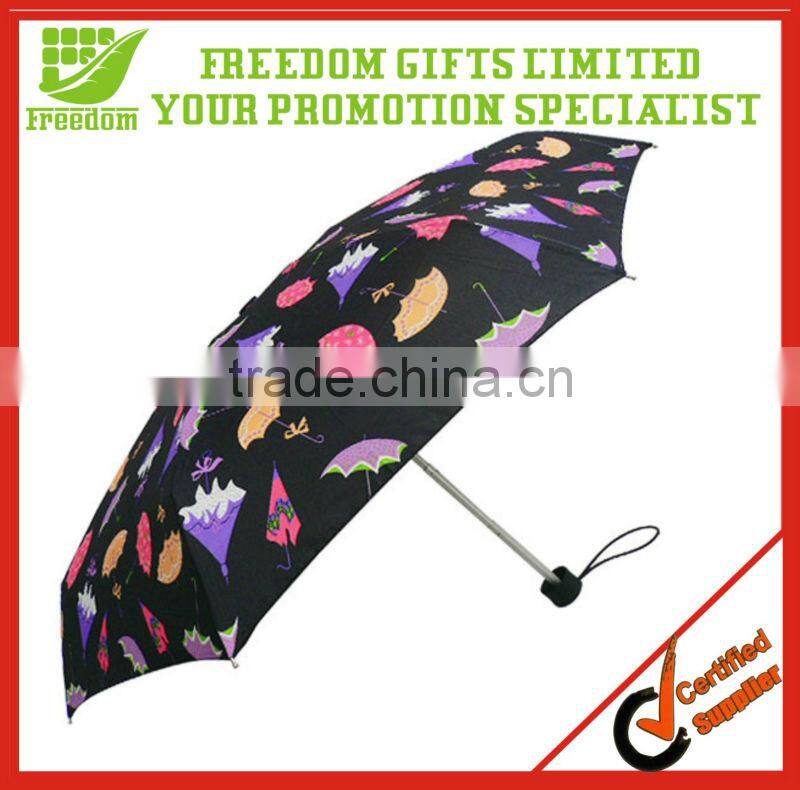 Customized Promotion Triple Folding Portable Sun Proof Umbrella