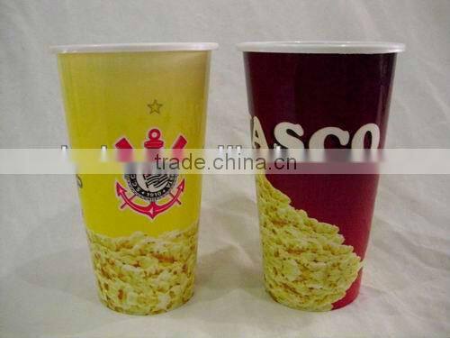 small plastic popcorn cup container