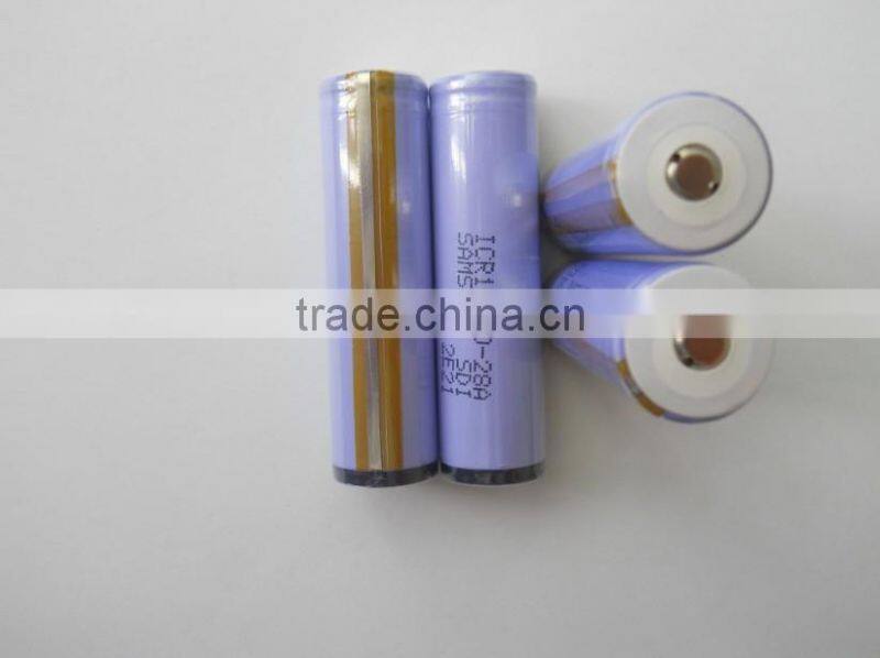 protected samsung 18650 2800mAh ICR18650-28A 3.7V li-ion battery protection