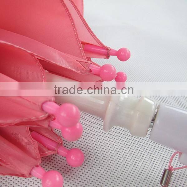 promotional solid pink color fiberglass kids umbrella