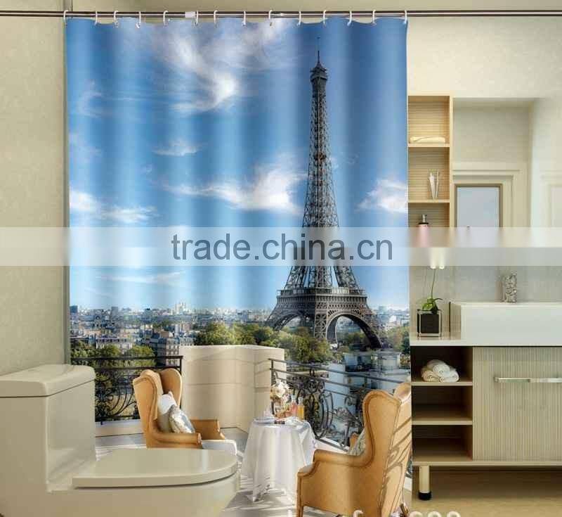 Photo Printed France Shower Curtain