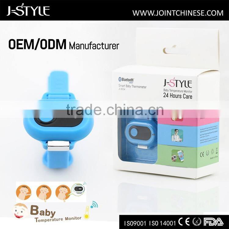J-Style digital flexible baby thermometer bluetooth armpit temperature monitor for kids