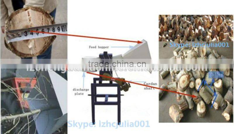 Automatic electric powered wood chipper shredder machine, wood cutting machine with ce