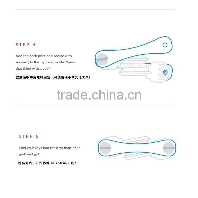 China factory manufacturer producing aluminum compact key holder