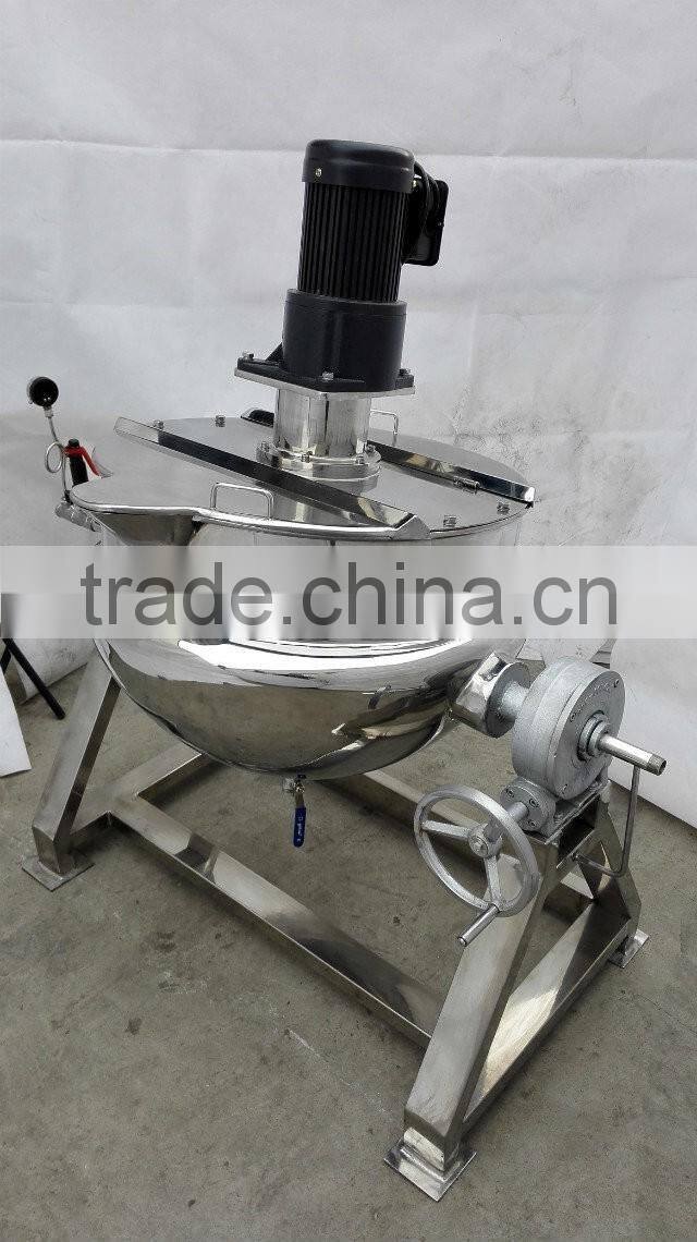 SUS Jacket Big Outdoor Industrial Steam Cooking Pots with mixer