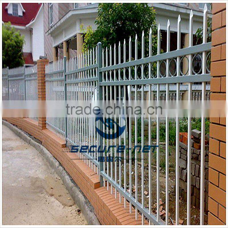 3-rail steel ornamental garden borded fence